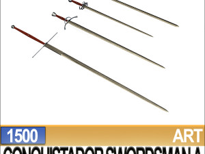 conquistador swordsman props poser daz a 1500 Modello 3D