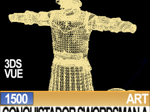 conquistador swordsman props poser daz a 1500 Modello 3D