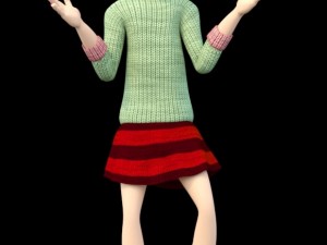 cartoon girl Modèle 3D
