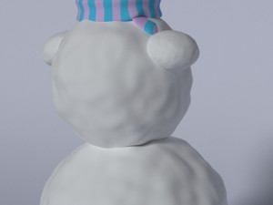 winter snowman blender Model 3D