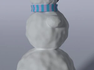 winter snowman blender 3D Model
