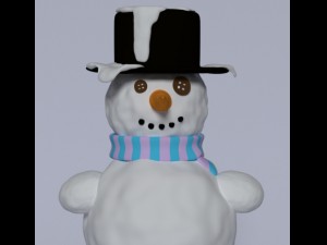 winter snowman blender Model 3D