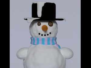winter snowman blender 3D Model