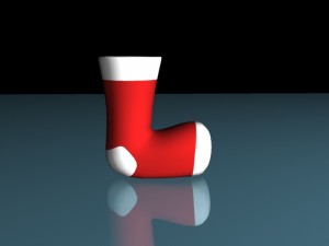 christmas sock Model 3D