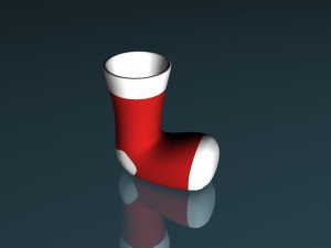 christmas sock 3D 모델