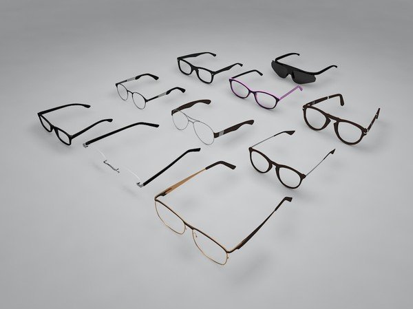glasses 3D Модель .c4d .max .obj .3ds .fbx .stl .blend 