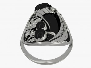 silver ring Modelo 3D