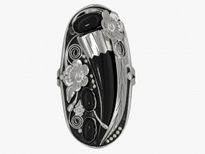 silver ring Modelo 3D