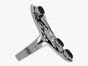 silver ring Modelo 3D