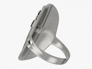 silver ring Modelo 3D
