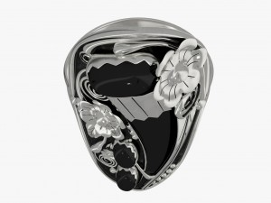 silver ring Modelo 3D