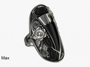 silver ring Modelo 3D