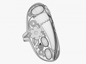 silver ring Modelo 3D