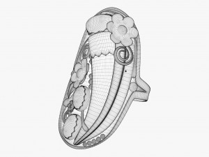 silver ring Modelo 3D
