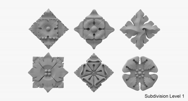 architectural ornament vol 01 3D 모델 .c4d .max .obj .3ds .fbx .stl .blend 