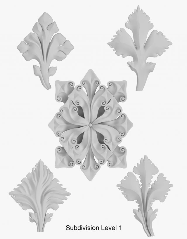 architectural ornament vol 02 3D Model .c4d .max .obj .3ds .fbx .stl .blend