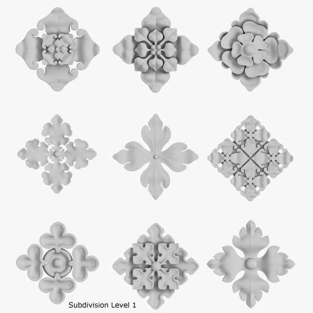 architectural ornament vol 03 3D Model .c4d .max .obj .3ds .fbx .stl .blend