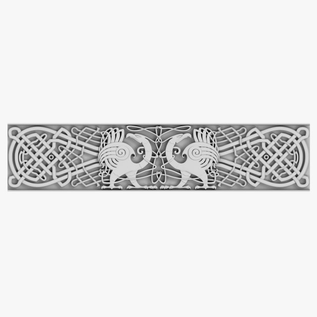 celtic ornament 01 3D Model .c4d .max .obj .3ds .fbx .stl .blend