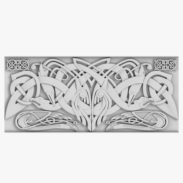 celtic ornament 02 3D Model .c4d .max .obj .3ds .fbx .stl .blend 