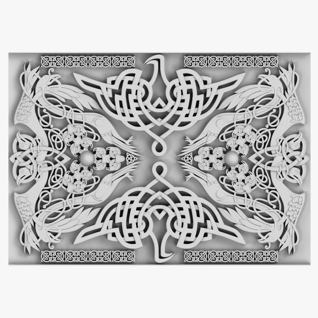 celtic ornament 04 3D Model .c4d .max .obj .3ds .fbx .stl .blend 