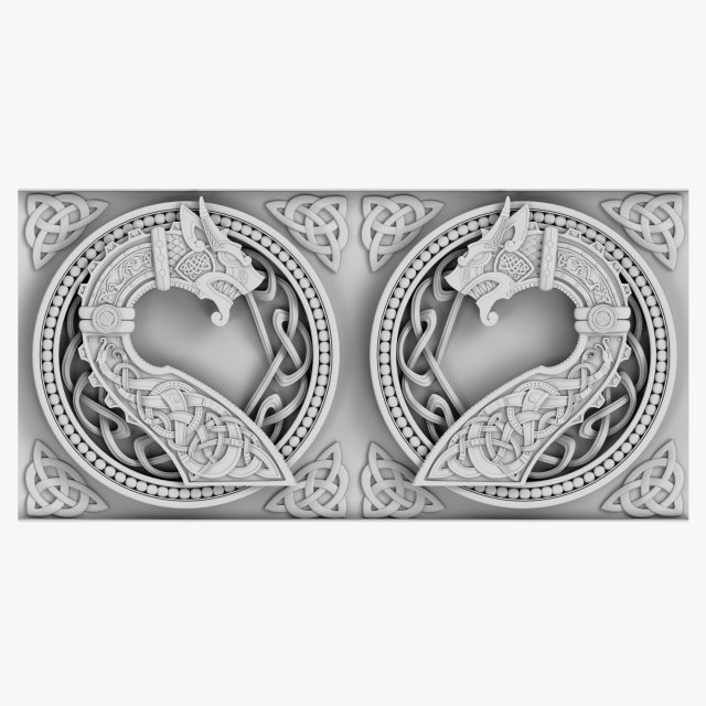 celtic ornament 07 3D Модель .c4d .max .obj .3ds .fbx .stl .blend 