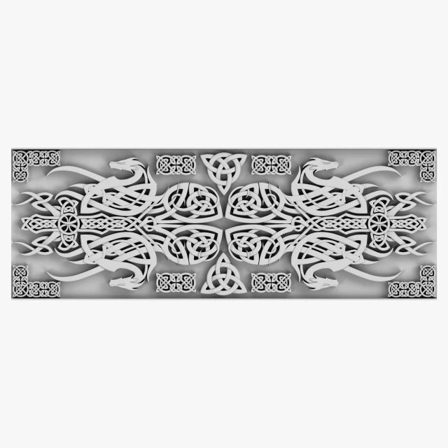 celtic ornament 08 3D Model .c4d .max .obj .3ds .fbx .stl .blend