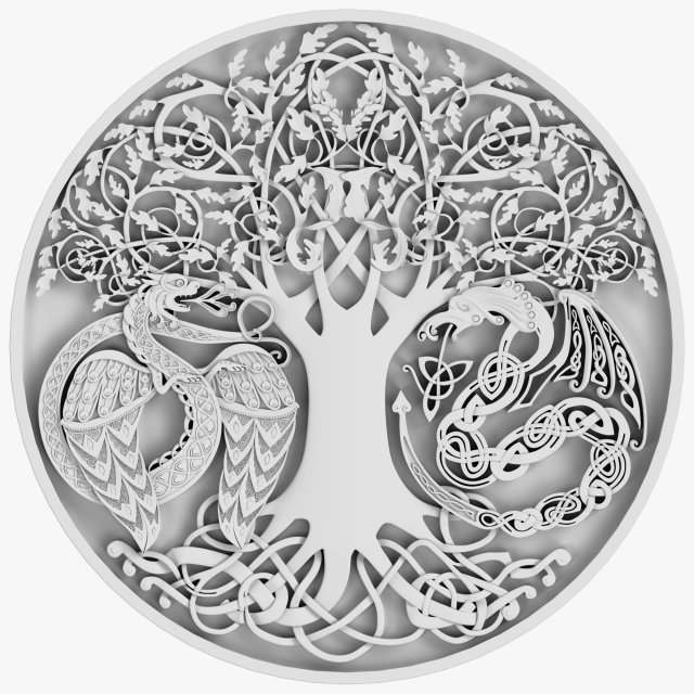 celtic ornament 09 3D 모델 .c4d .max .obj .3ds .fbx .stl .blend 