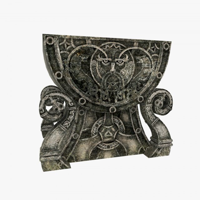 celtic altar 3D Model .c4d .max .obj .3ds .fbx .stl .blend 