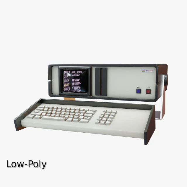 retro computer 06 3D Model .c4d .max .obj .3ds .fbx .stl .blend 