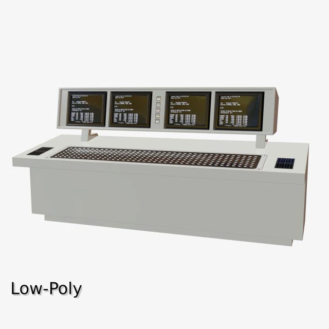 retro computer 18 3D Model .c4d .max .obj .3ds .fbx .stl .blend 