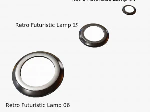 retro futuristic lights pack 3D Model