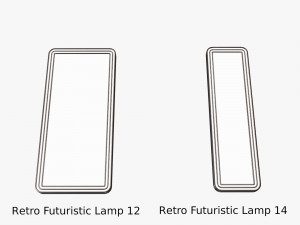 retro futuristic lights pack Modello 3D