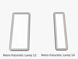 retro futuristic lights pack 3D Model
