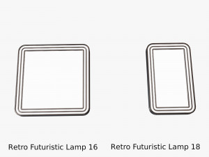 retro futuristic lights pack Modello 3D