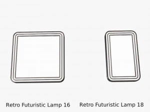 retro futuristic lights pack 3D Model