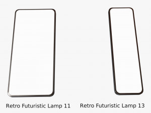 retro futuristic lights pack Modello 3D