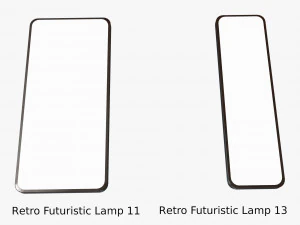 retro futuristic lights pack 3D Model