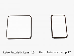 retro futuristic lights pack Modello 3D