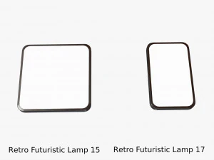 retro futuristic lights pack 3D Model
