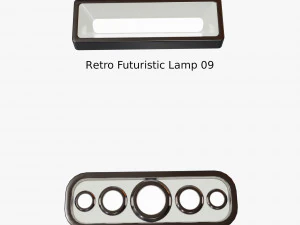 retro futuristic lights pack 3D Model