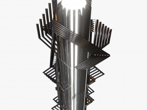 retro futuristic sculpture Modelo 3D