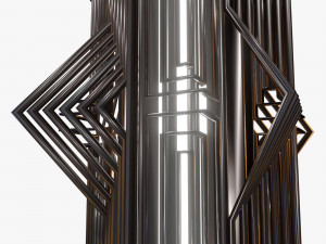 retro futuristic sculpture Modelo 3D