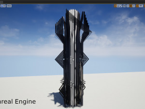 retro futuristic sculpture Modelo 3D
