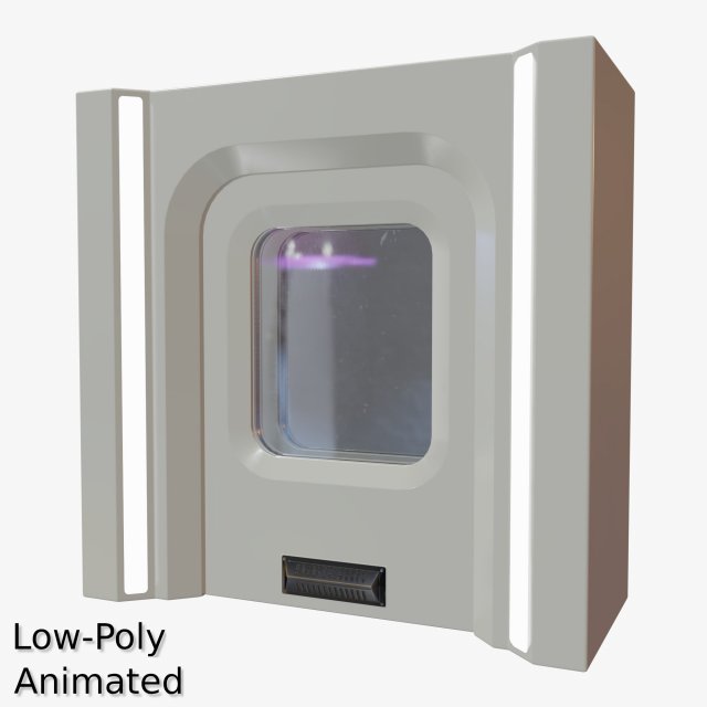 sci fi door 01 3D Model .c4d .max .obj .3ds .fbx .stl .blend 
