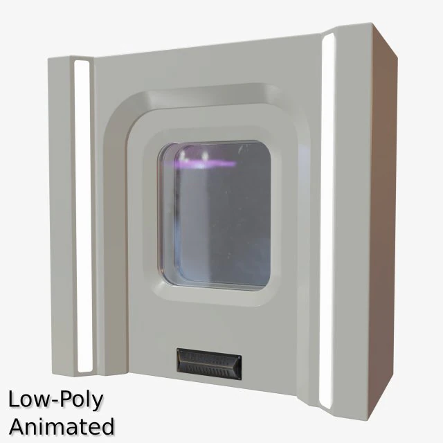 sci fi door 01 3D Model .c4d .max .obj .3ds .fbx .stl .blend