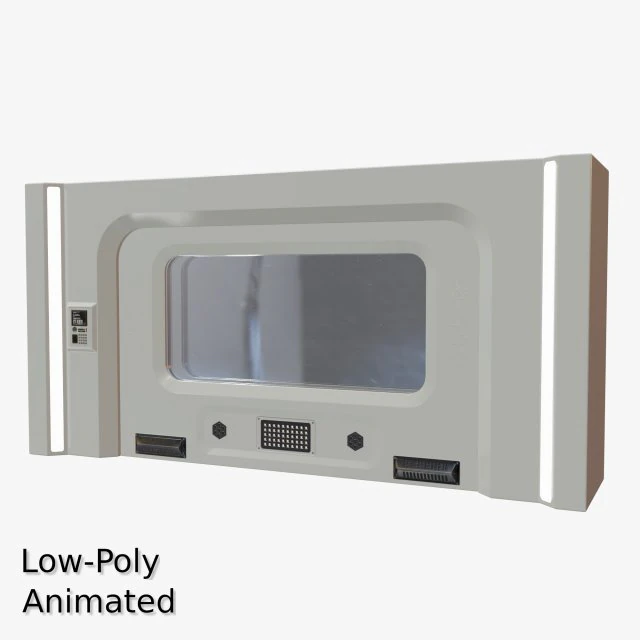 sci fi door 02 3D Model .c4d .max .obj .3ds .fbx .stl .blend 