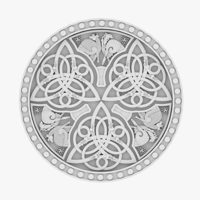 celtic ornament 10 Model 3D .c4d .max .obj .3ds .fbx .stl .blend 