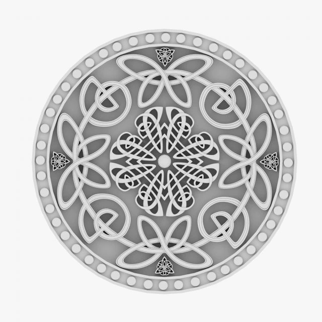 celtic ornament 12 3D Model .c4d .max .obj .3ds .fbx .stl .blend 