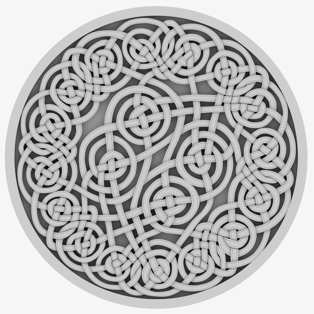 celtic ornament 14 3Dモデル .c4d .max .obj .3ds .fbx .stl .blend 