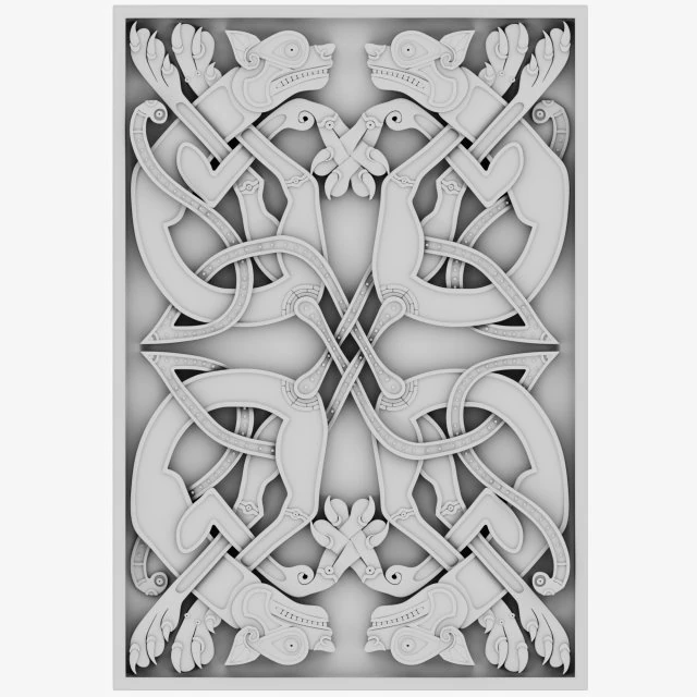 celtic ornament 17 3D Model .c4d .max .obj .3ds .fbx .stl .blend